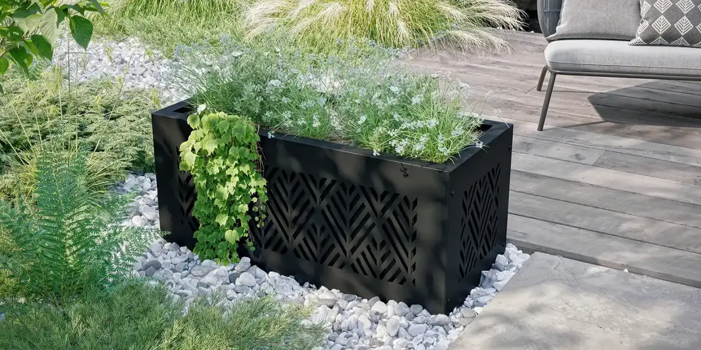 Habillage de jardinière en aluminium Louza