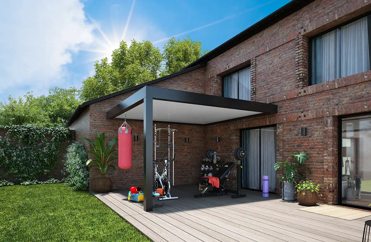 Pergola adossée aluminium Lily